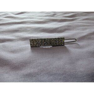 Vintage Rhinestone Hair Barrette Clip Rectangular Sparkle Design For Women